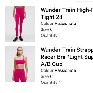 Lululemon Wunder Train Set Size 6